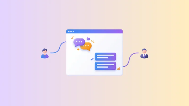 Ілюстрація чат-комунікації B2B та B2C: бізнес спілкується з приватним і корпоративним клієнтом в одному чаті
